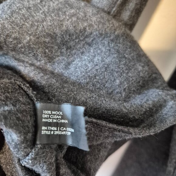 Club Monaco 100% Wool Grey Assymetric Zippered Wrap Sweater - Picture 14 of 14